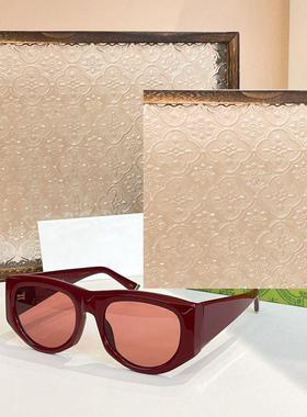 时尚网红风男女款椭圆框遮阳墨镜