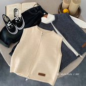 木野秋季 洋气儿童服饰 针织马甲开衫 毛衣湖州织里童装 男女童韩版