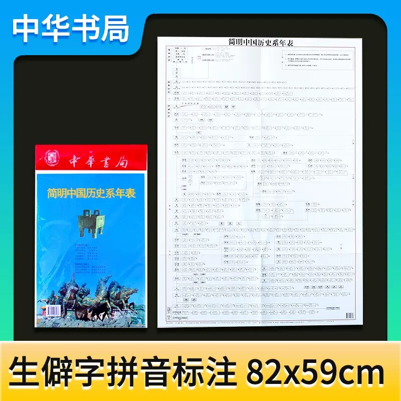 正版简明中国历史系年表中华书局学生版脑图的构架来编写历史发展更方便初高中学生记忆学习历史知识