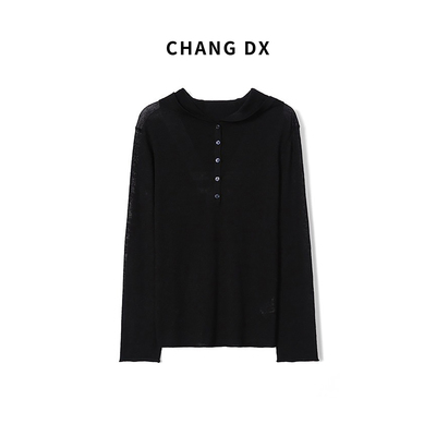 畅家CHANGDX    羊毛亚麻 轻薄款针织衫057