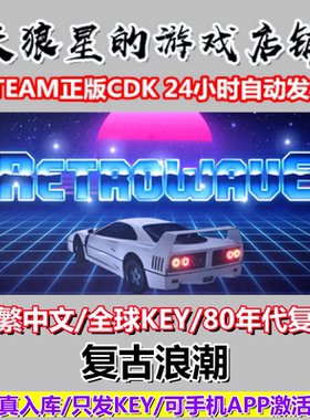 STEAM/复古浪潮/Retrowave/全球key/中文/复古/竞速/80年代
