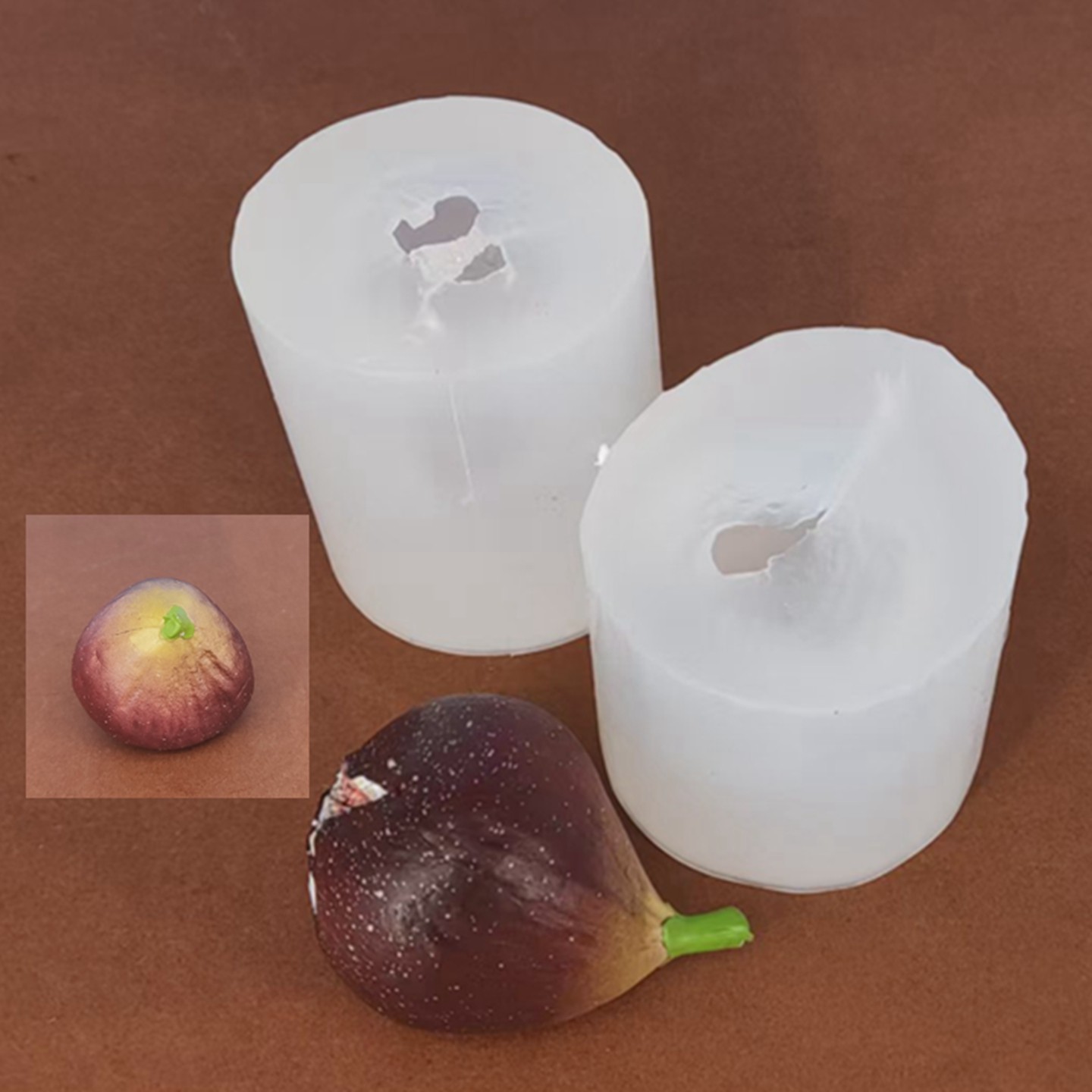 仿真无花果硅胶模具巧克力慕斯烘焙蜡烛滴胶捏捏果冻冰激凌雪糕