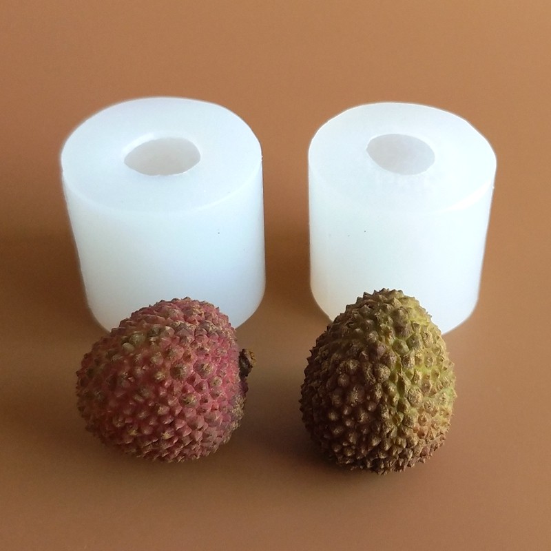 荔枝水果立体硅胶模具巧克力慕斯蛋糕果冻雪糕冰激凌冰块奶茶蜡烛