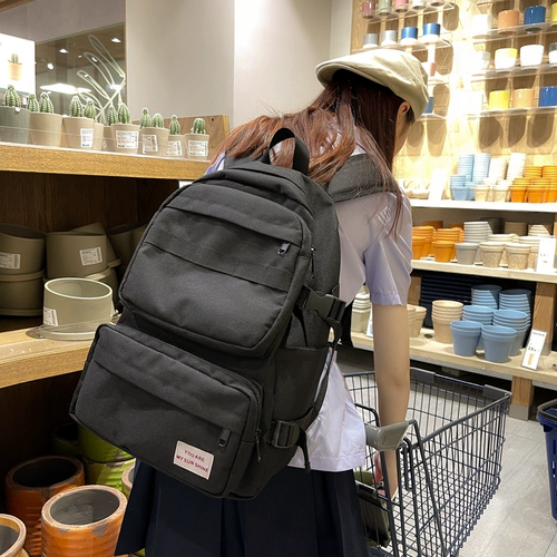 Ранец, вместительная и большая сумка через плечо, рюкзак, для средней школы, ткань оксфорд