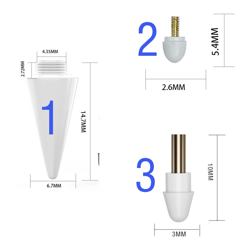适用苹果主动式电容笔尖配件品胜电容笔笔头倾斜款电容笔可换笔尖