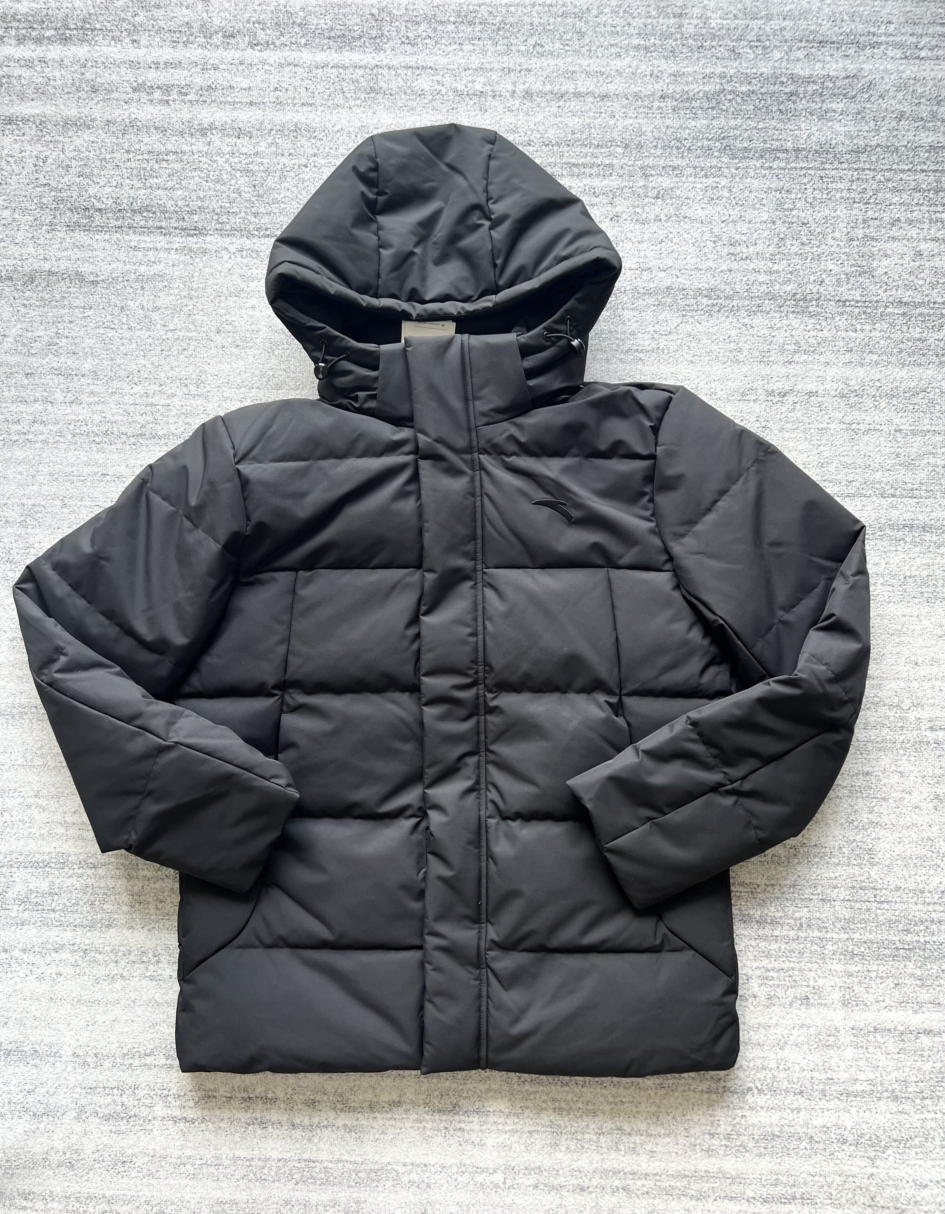 安踏赞助单标短羽绒服鸭绒保暖运动短羽绒服防寒帽子可拆卸