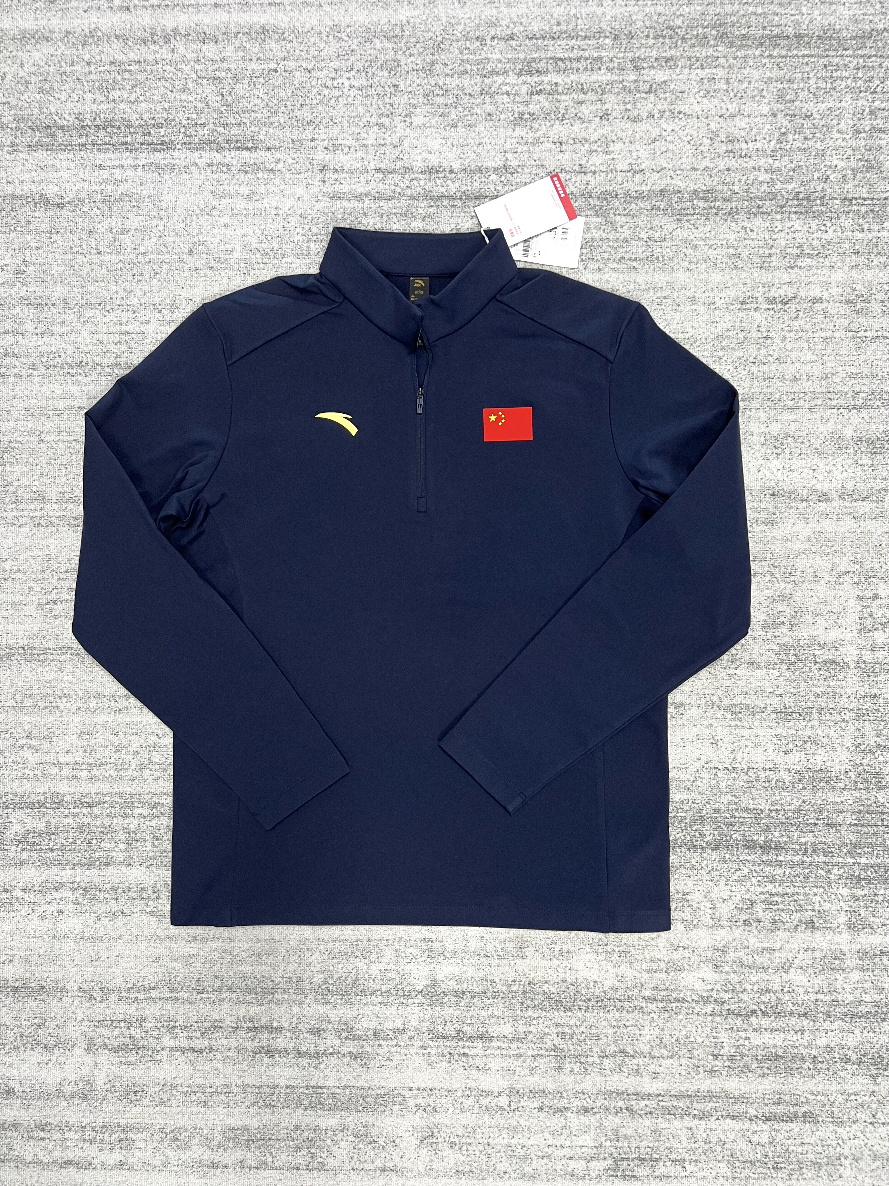 ANTA/安踏赞助2025中国代表团国家队长袖运动T恤衫套头国服速干