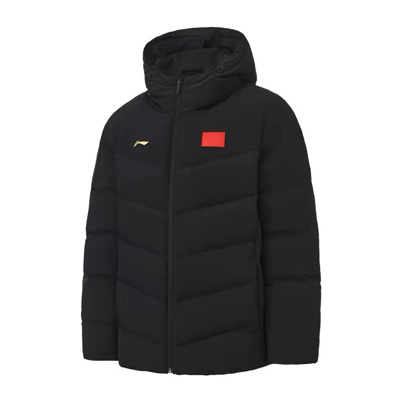 Lining李宁赞助羽绒服中国代表团深幽蓝保暖运动短羽绒服防寒刺绣