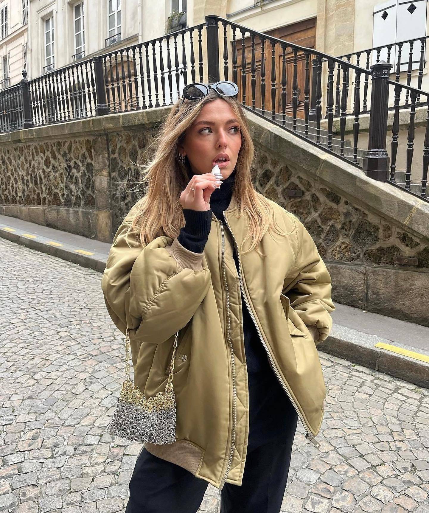 frankie shop纽约代购 23春季 astra加厚廓形宽松纯色棒球服外套