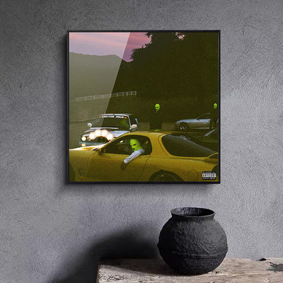 Travis Scott周边专辑封面装饰画海报高端轻奢挂画说唱欧美潮挂画