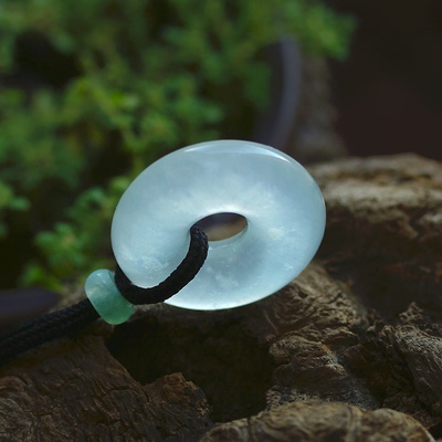 冰种平安扣缅甸玉石翡翠a货吊坠