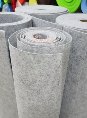 幼儿园环创材料学校板报背景加厚毛毡无纺布偏白浅麻灰色不织布