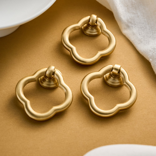 复古吊坠黄铜柜门拉手宋氏小把手