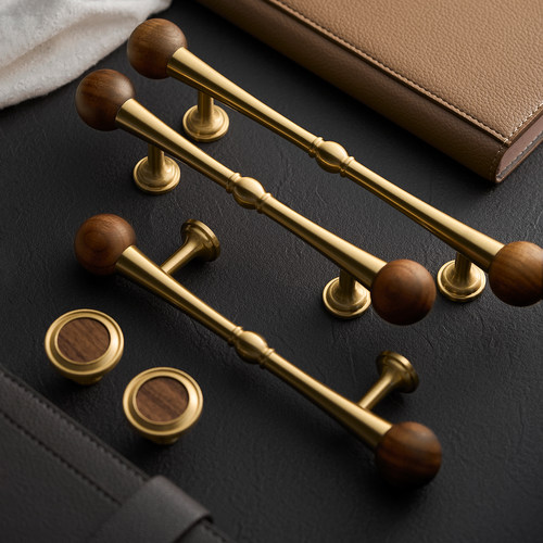 屿铜法式复古黄铜拉手衣柜门橱柜