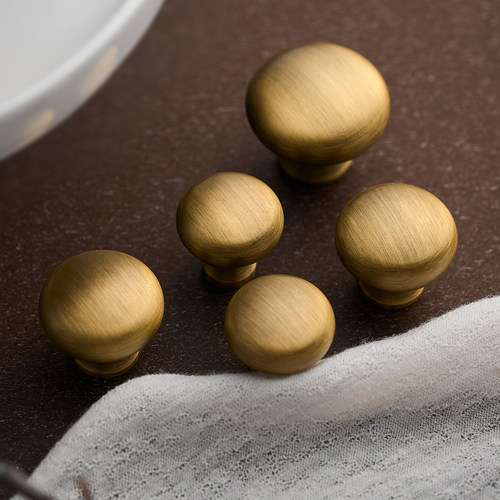 屿铜黄铜蘑菇小拉手现代简约衣柜