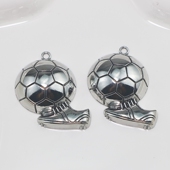 跨境热销合金足球世界杯项链街头嘻哈潮土蹦迪暗黑DIY吊坠项链