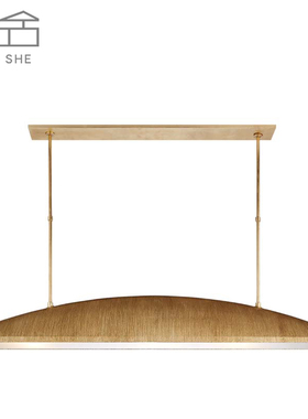 VC1:1Utopia美式简约复古餐厅岛台吧台茶桌线性吊灯别墅设计师灯