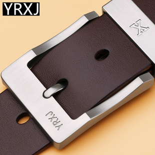 青年中年百搭 腰带男士 2025新款 头层牛皮针扣腰带男真皮休闲牛仔裤