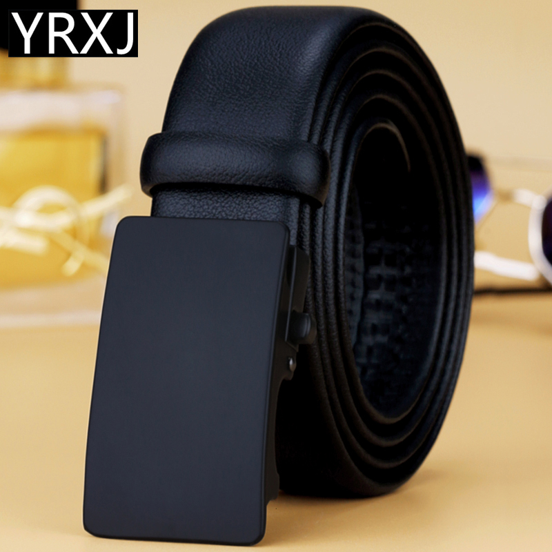 yrxj青年休闲自动扣商务腰带真皮