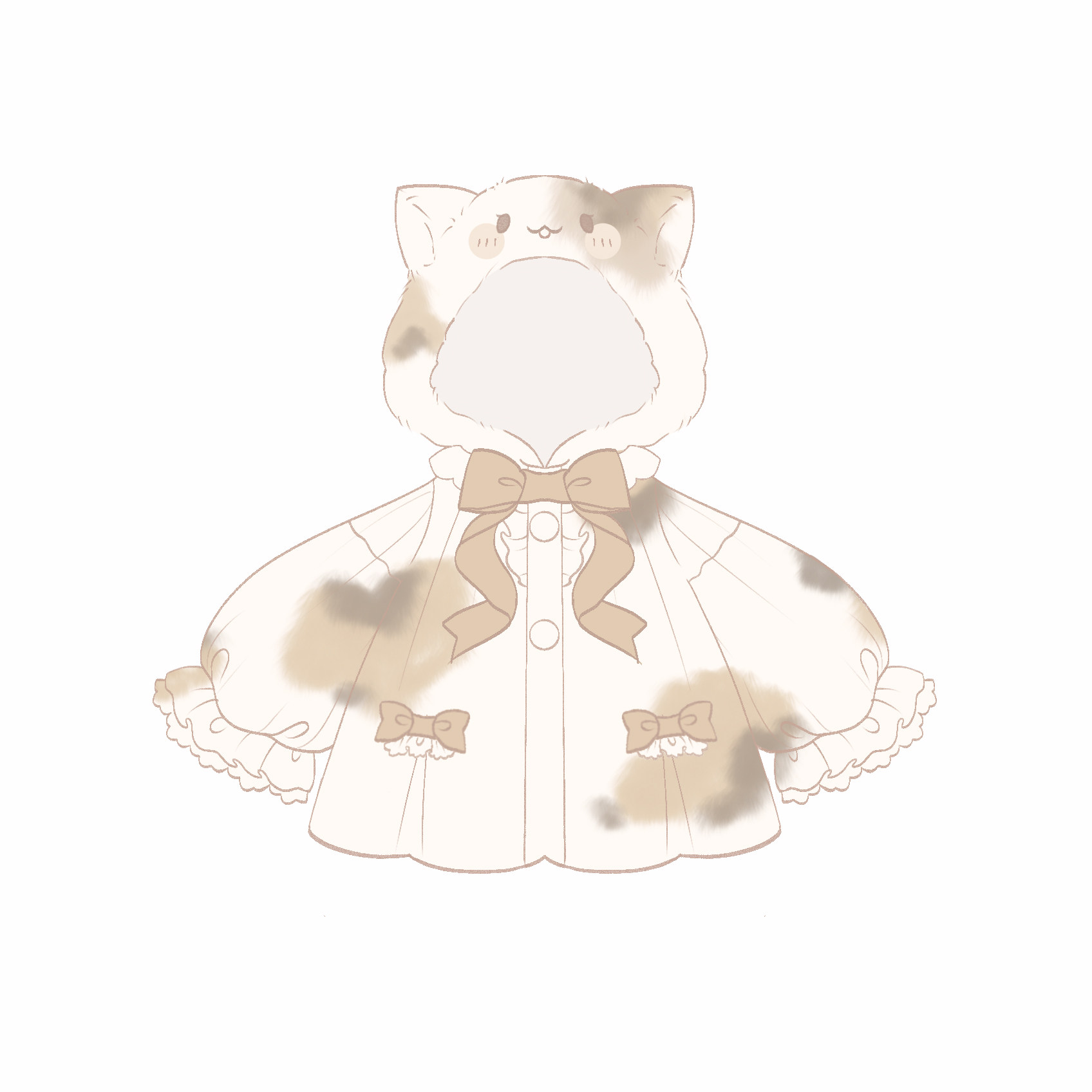 意向金 星海之梦lolita原创三花猫毛绒长袖短外套 星海之梦lolita原创设计 淘优券