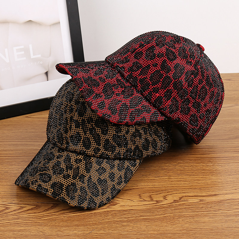 韩版水钻豹纹棒球帽子女2026新款夏季户外时尚百搭遮阳防晒鸭舌帽,服饰配件/皮带/帽子/围巾,帽子,淘宝优惠券,粉丝福利购,淘宝优惠卷