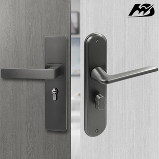 美一迪锌合金星空灰门锁室内卧室房门套装 门家用实木门机械把手