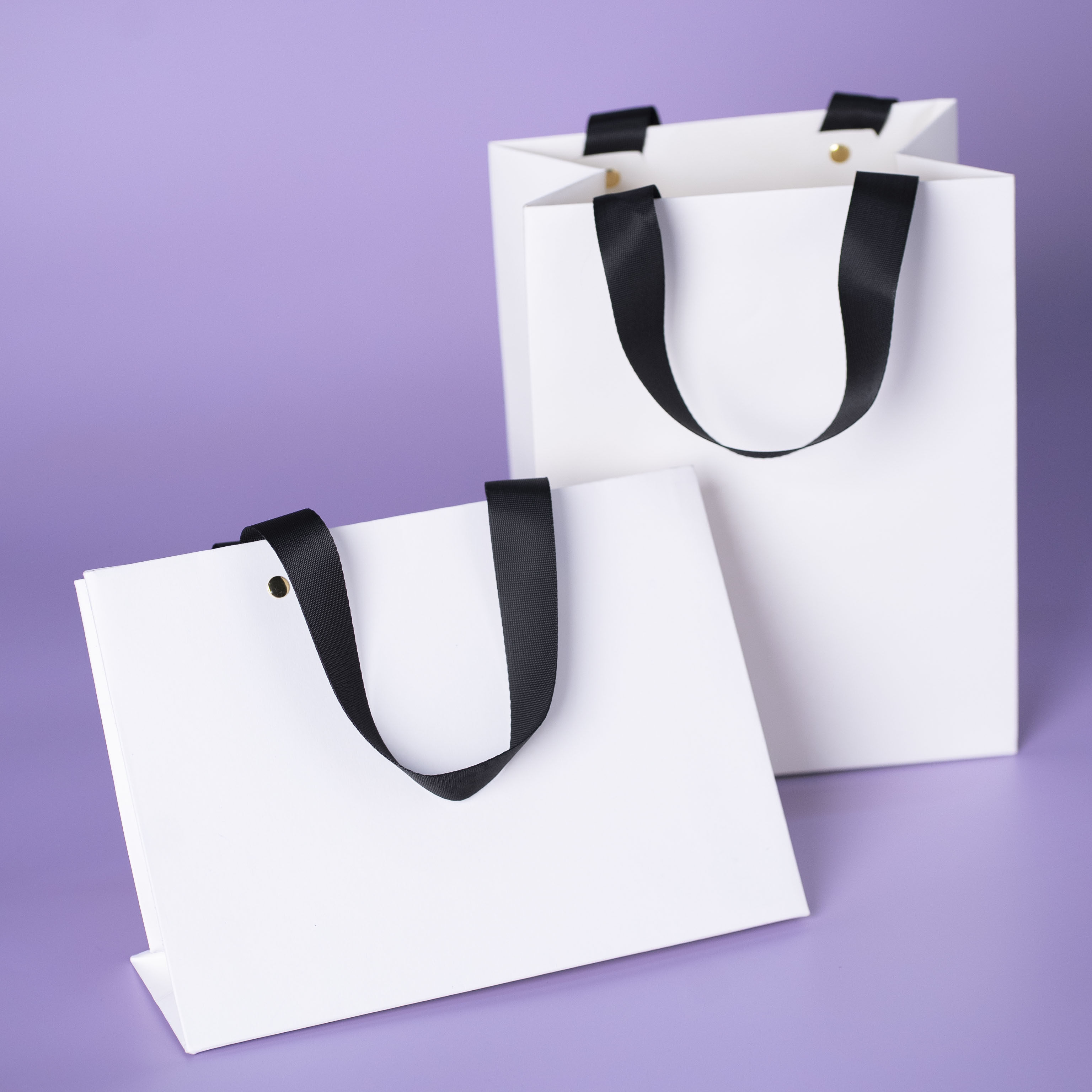 ins风白色礼品袋高档加厚商务手提袋定制LOGO购物纸袋礼物包装袋