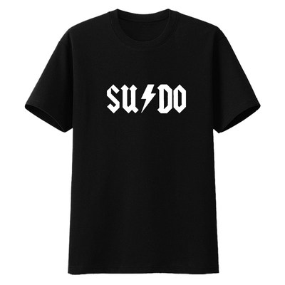 极客Linux工程师SUDO编程代码指令短袖T恤文化衫衣服半袖体恤