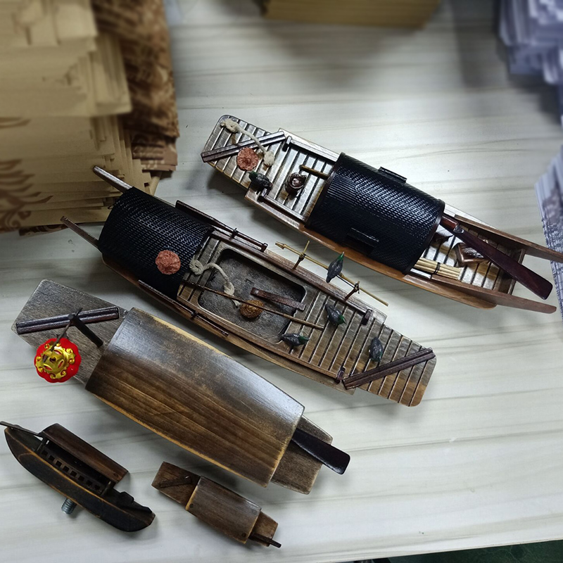 乌篷船江南水乡船手工可下水渔家