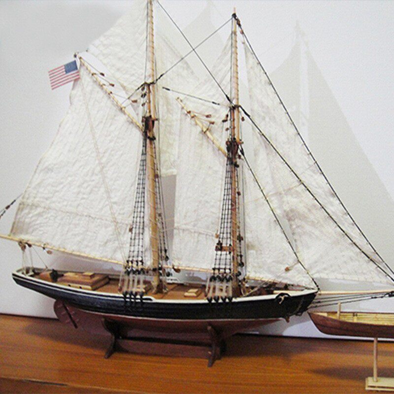 1:87本杰明号diy船模型玩具模型拼装船模型套件比赛模型摆设