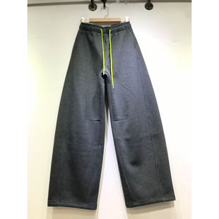 长裤 E野视角加厚复合绒卫裤 松紧腰阔腿裤 抽绳弯刀裤 女2025年冬季