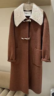 X1GAE410A254纯色排扣长款 专柜正品 大衣 2025年冬装 SHIXI石茜女装