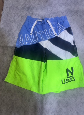 nautica外贸正品男童夏季外穿海边沙滩裤运动短裤篮球裤自带内裤