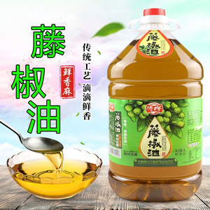 四川洪雅特产餐饮商用大桶装汉源特麻青花椒油涛胖藤椒油5L升包邮