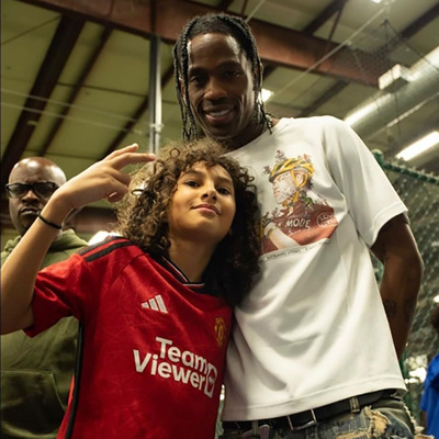 440-短袖T恤男  宽松韩版潮流纯棉圆领半袖上衣Travis Scott