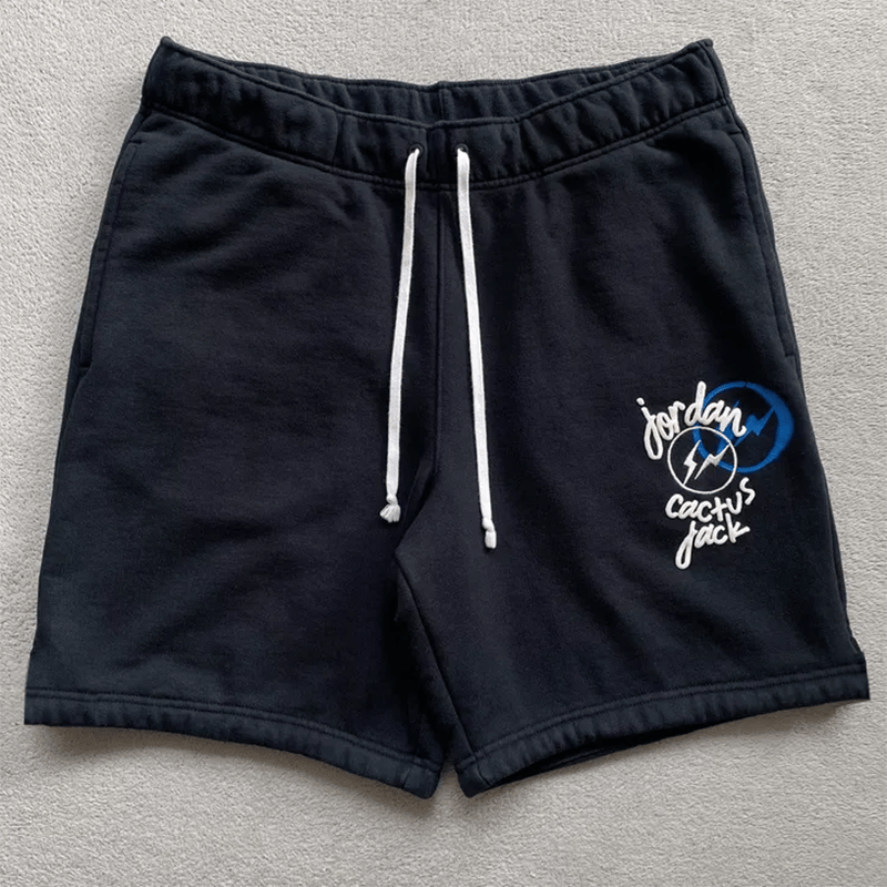 593-Travis 藤原浩三方联名闪电短裤休闲运动男女宽松裤子潮,男装,短裤,淘宝优惠券,粉丝福利购,淘宝优惠卷