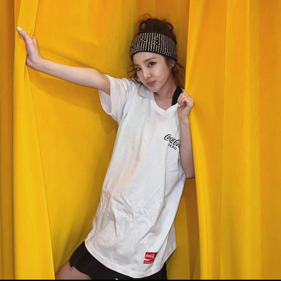 短袖休闲适中印花棉男女同款