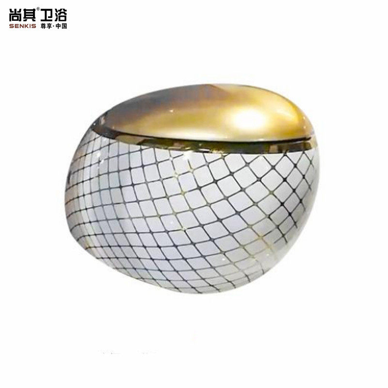 土豪金挂便银色纹挂墙坐厕电镀金挂式座便器欧美彩金抽水马桶包邮