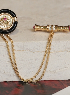 翎舞黑玛瑙925银镀金套装搭配