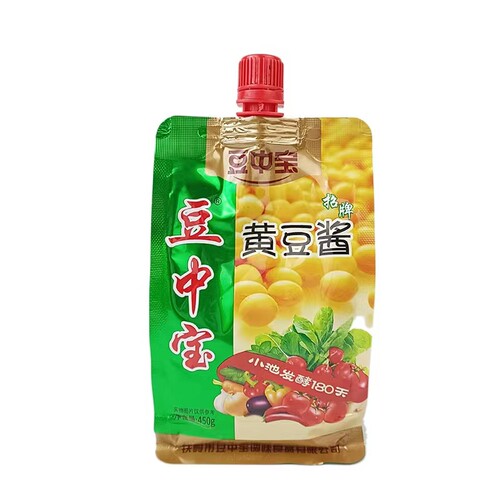 豆中宝 黄豆酱450克东北特产大 酱调味酱调料沾菜蘸酱烹饪 即食