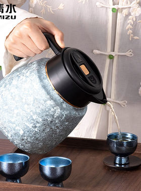 清水纯钛焖茶壶办公室泡茶专用焖泡水壶家用茶水分离显温保温暖壶