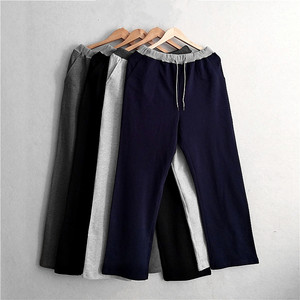 保暖睡裤针织棉秋冬加绒加厚宽松大码男女纯棉家居裤休闲裤运动裤