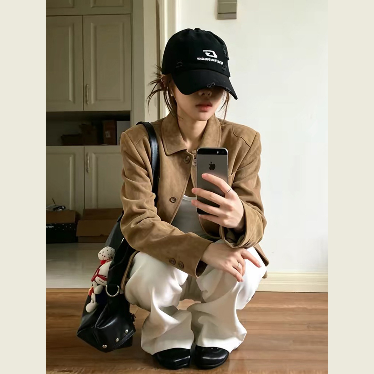 复古高级感棕色翻领休闲西装女春秋季通勤职场显瘦气质西服外套