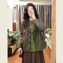 新款 外套女春秋季 高级感宽松单排扣西服上衣 休闲西装 气质复古韩版