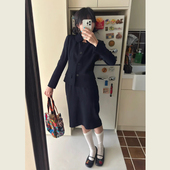女春秋通勤气质显瘦西装 韩系高级感黑色西装 套装 高腰半身裙两件套