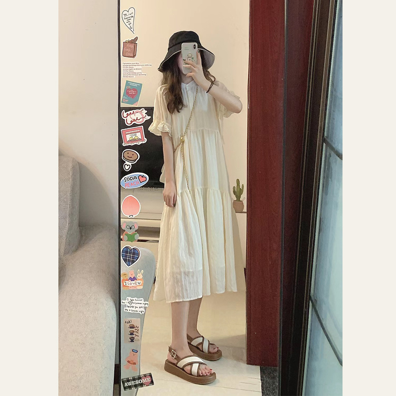 高级设计感冷淡风宽松显瘦桔梗裙