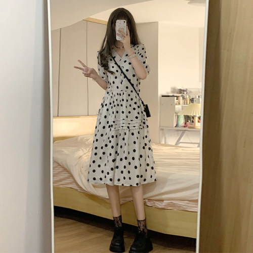 芷澈服饰波点连衣裙女