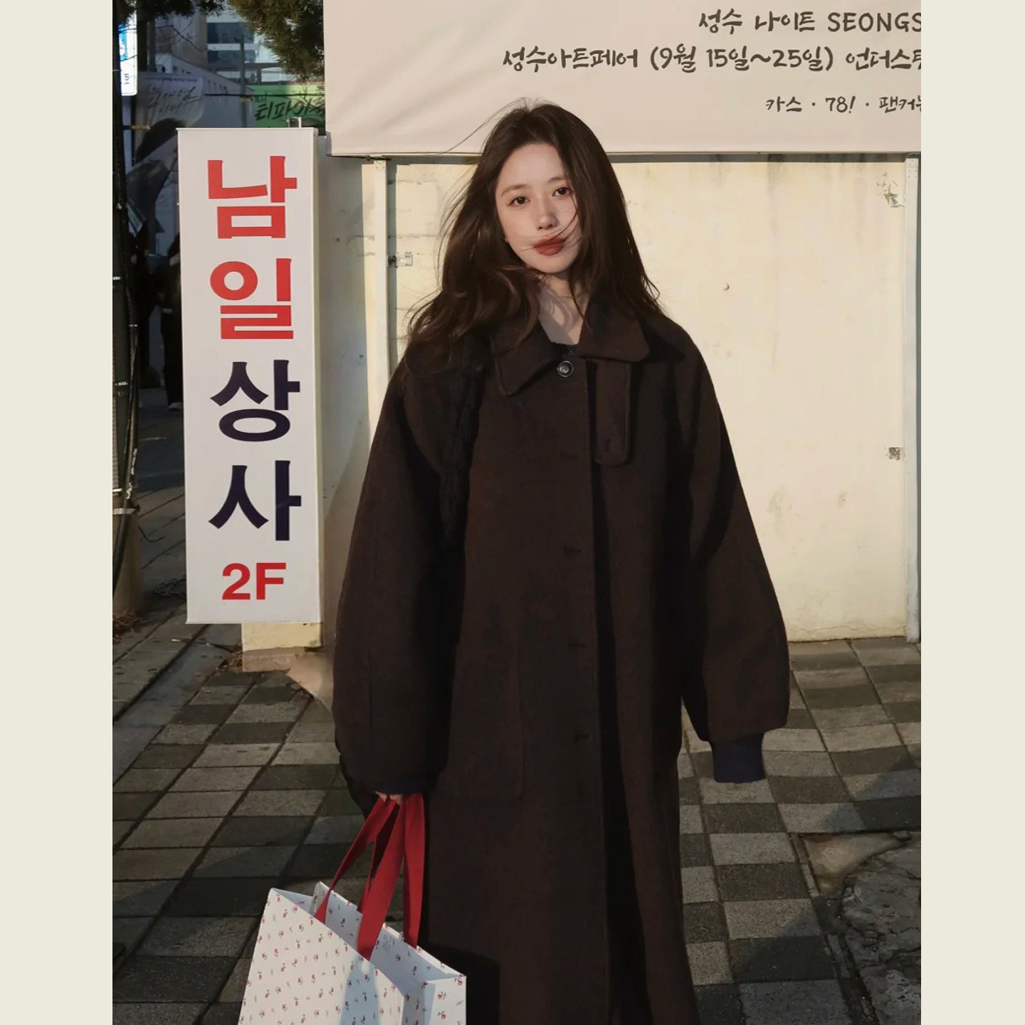 复古深棕色翻领单排扣毛呢外套女秋冬季小个子中长款休闲呢子大衣,女装/女士精品,毛呢外套,淘宝优惠券,粉丝福利购,淘宝优惠卷