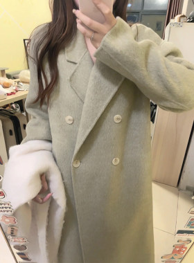 韩系赫本风呢子大衣女