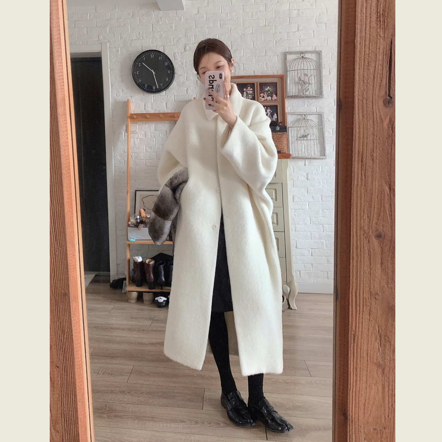 温柔风白色翻领单排扣呢子大衣女冬季小个子中长款休闲毛呢外套,女装/女士精品,毛呢外套,淘宝优惠券,粉丝福利购,淘宝优惠卷